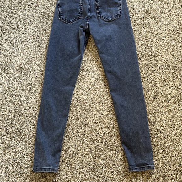 Topshop Moto Jamie Skinny Stretchy Jeans In Gray Waist 28 Length 32 - Picture 7 of 8